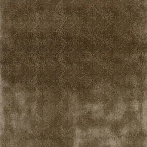 brown geometric velvet-chenille fabric from Nina Campbell