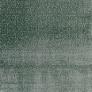 blue geometric velvet-chenille fabric from Nina Campbell