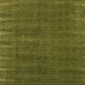 green geometric velvet-chenille fabric from Nina Campbell