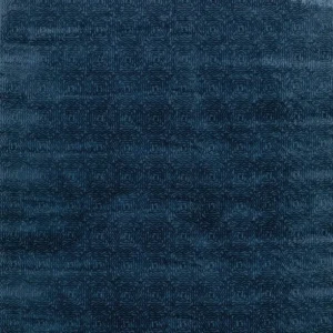 blue geometric velvet-chenille fabric from Nina Campbell