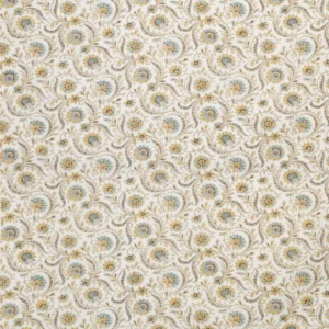 brown botanical linen fabric from Nina Campbell