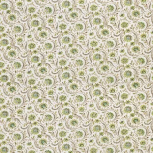 green botanical linen fabric from Nina Campbell