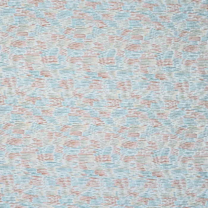 Arles Fabric - Coral / Aqua / Ochre swatch