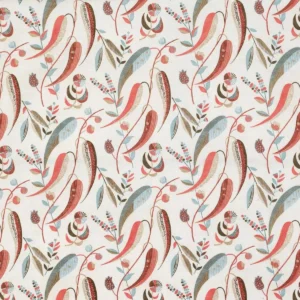 multicolour botanical woven fabric from Nina Campbell