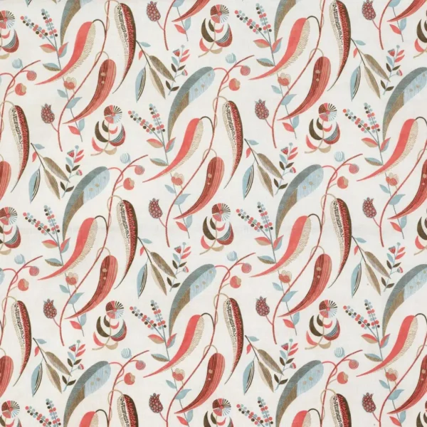 multicolour botanical woven fabric from Nina Campbell