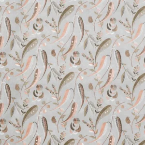 black-grey botanical woven fabric from Nina Campbell
