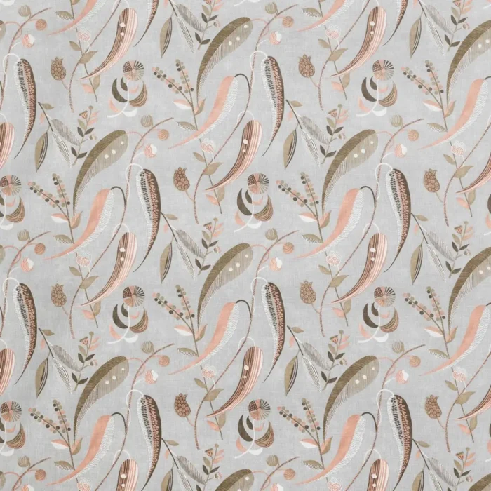 Colbert Fabric - French Grey / Pink swatch
