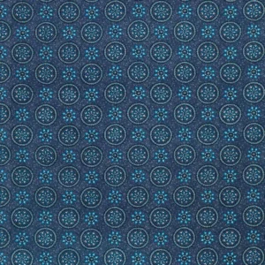 blue botanical linen fabric from Nina Campbell