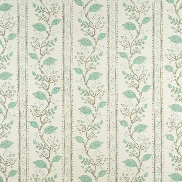 blue botanical linen fabric from Nina Campbell