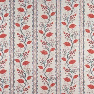 blue botanical linen fabric from Nina Campbell