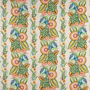 multicolour botanical linen fabric from Nina Campbell