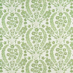 green botanical linen fabric from Nina Campbell
