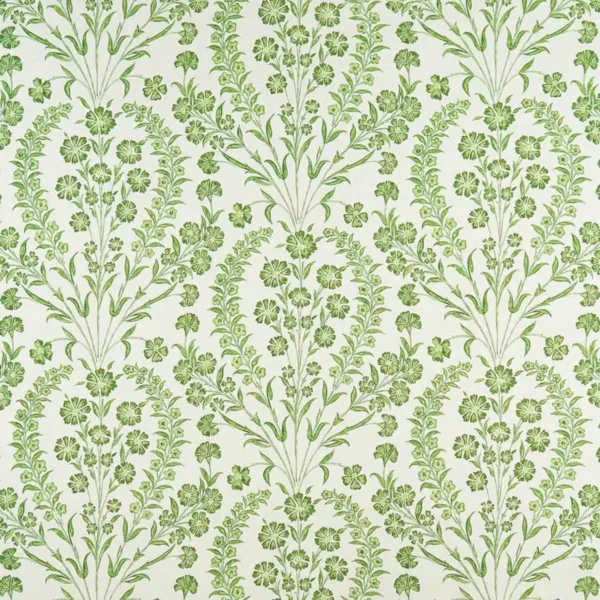 green botanical linen fabric from Nina Campbell