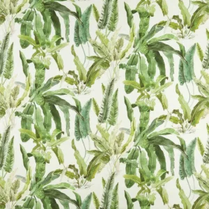 green botanical linen fabric from Nina Campbell