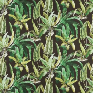 green botanical linen fabric from Nina Campbell