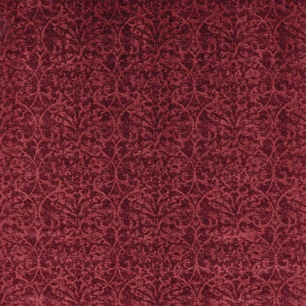 red traditional jacquard fabric from Nina Campbell