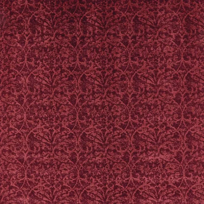 Brideshead Damask Fabric - Red swatch