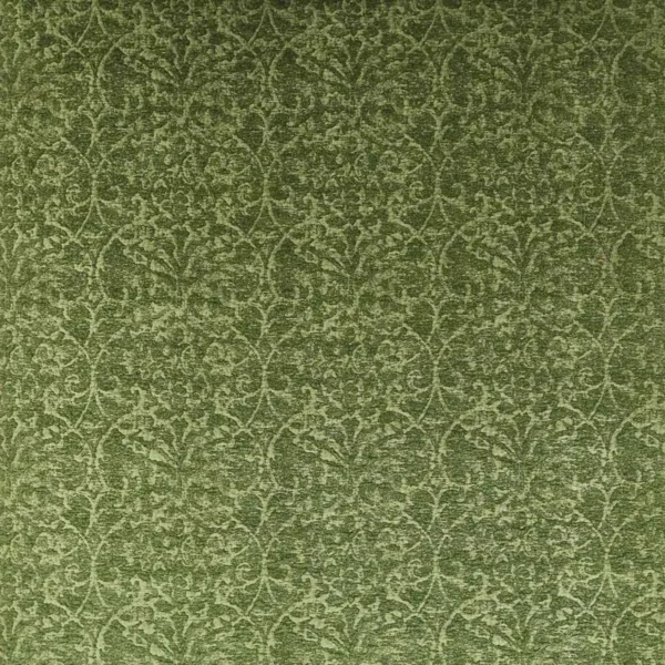 Brideshead Damask Fabric - Green by green traditional jacquard fabric from Nina Campbell