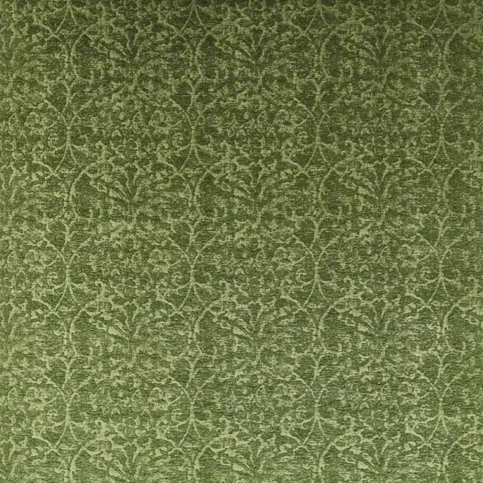 Brideshead Damask Fabric - Green swatch