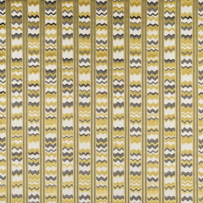 Sebastian Fabric - Yellow / Chocolate / Ivory swatch