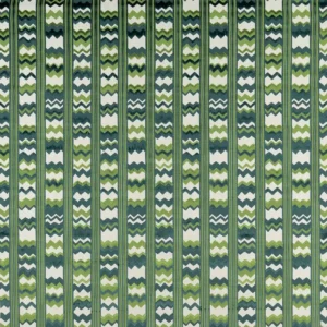 green striped jacquard fabric from Nina Campbell