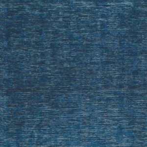 blue plain velvet-chenille fabric from Nina Campbell