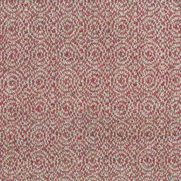 Rushlake Fabric - Red / Pink by red spotted velvet-chenille fabric from Nina Campbell
