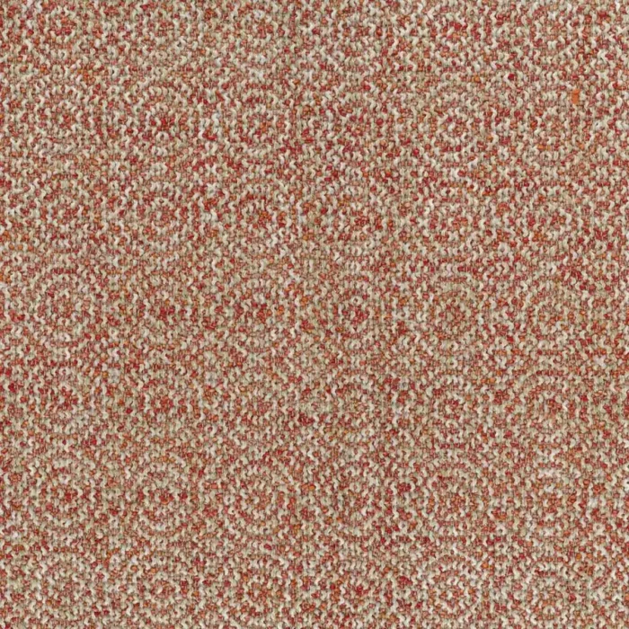 Rushlake Fabric - Coral / Ivory swatch