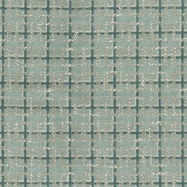 blue checked velvet-chenille fabric from Nina Campbell