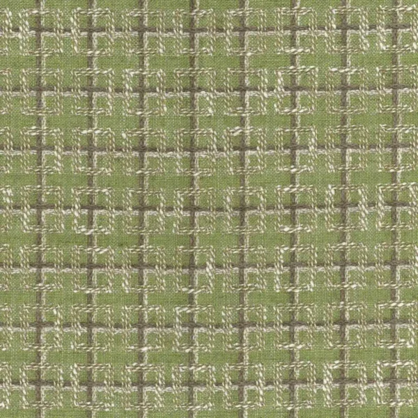 Rodmell Fabric - Green by green checked velvet-chenille fabric from Nina Campbell