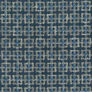 blue checked velvet-chenille fabric from Nina Campbell
