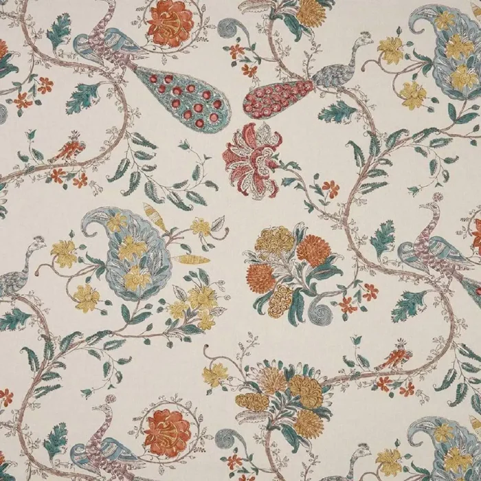 Parvani Fabric - Russet / Teal  / Ochre – Russet / Teal / Ochre swatch