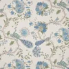 blue botanical cotton fabric from Nina Campbell