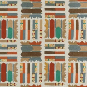 orange misc embroideried fabric from Nina Campbell