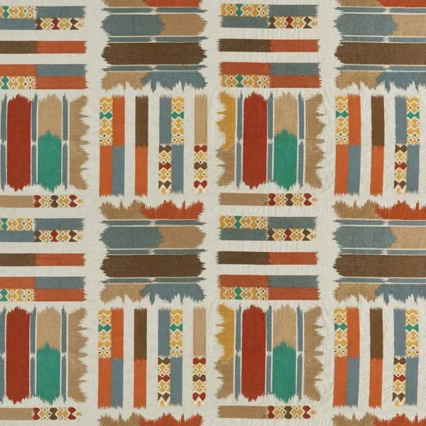 orange misc embroideried fabric from Nina Campbell
