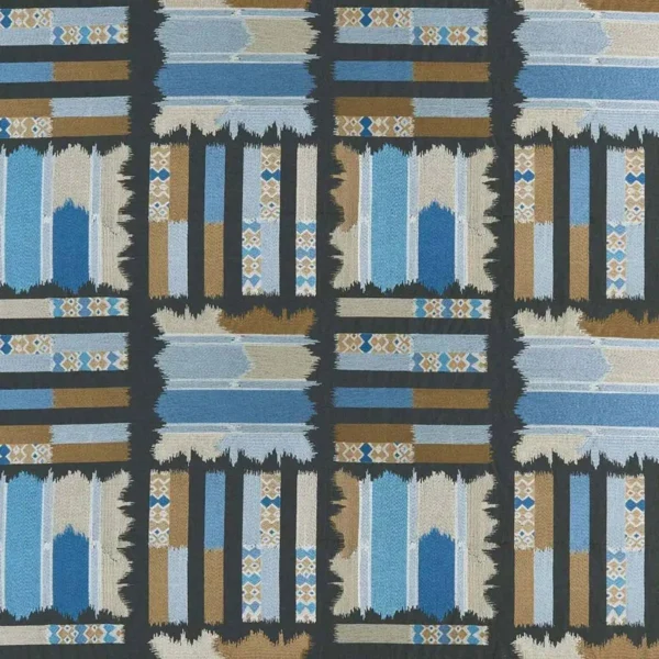 blue misc embroideried fabric from Nina Campbell