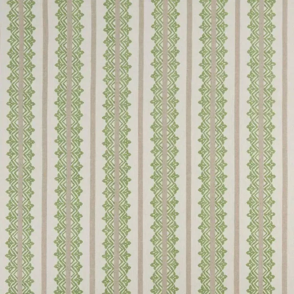 green traditional linen fabric from Nina Campbell