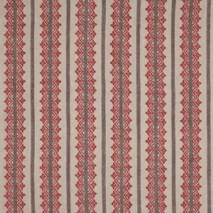red traditional linen fabric from Nina Campbell