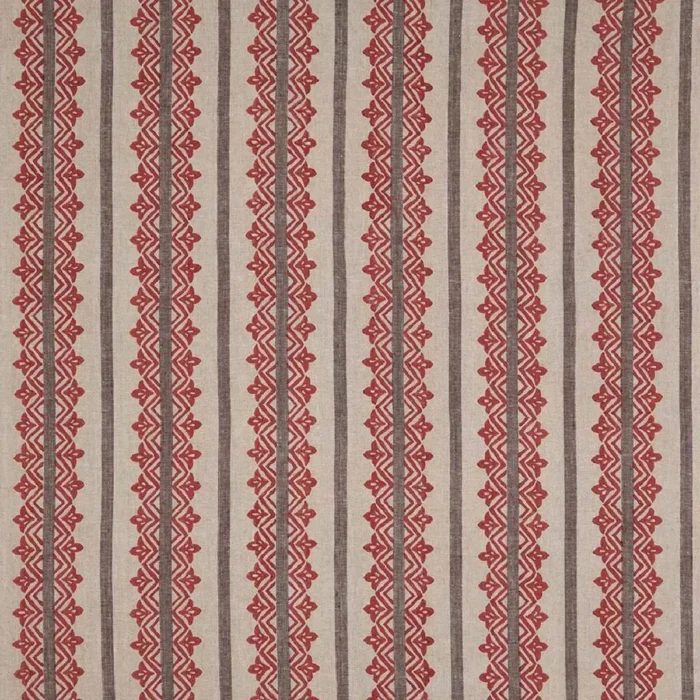 Basholi Fabric - Red /  Chocolate – Red / Chocolate swatch