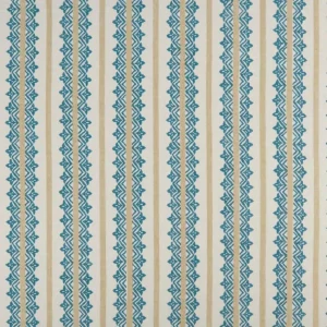 blue traditional linen fabric from Nina Campbell