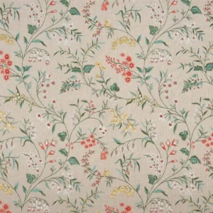 green botanical embroideried fabric from Nina Campbell
