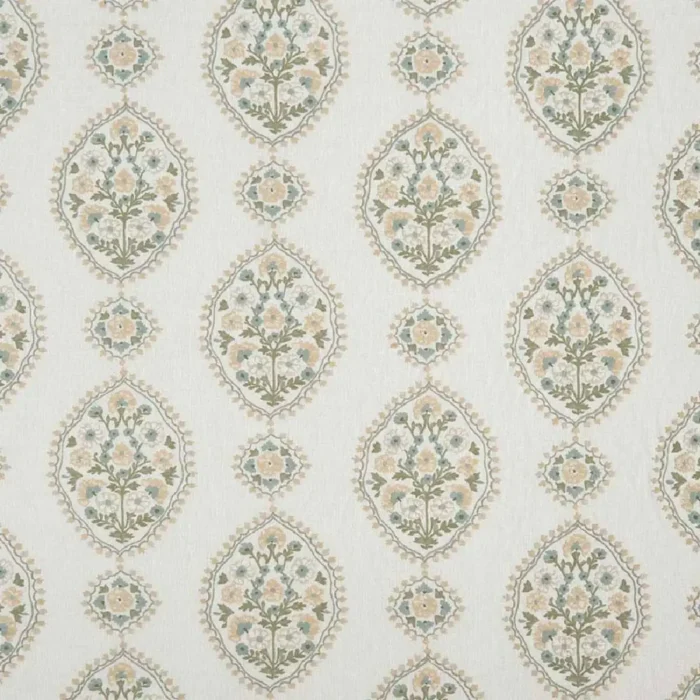 Lalita Fabric - Sage / Ivory swatch