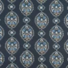 blue botanical embroideried fabric from Nina Campbell