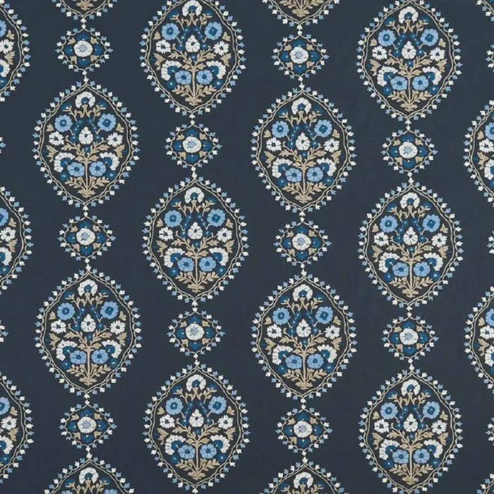 Lalita Fabric - Indigo / Blue  / Beige – Indigo / Blue / Beige swatch