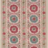 red traditional embroideried fabric from Nina Campbell