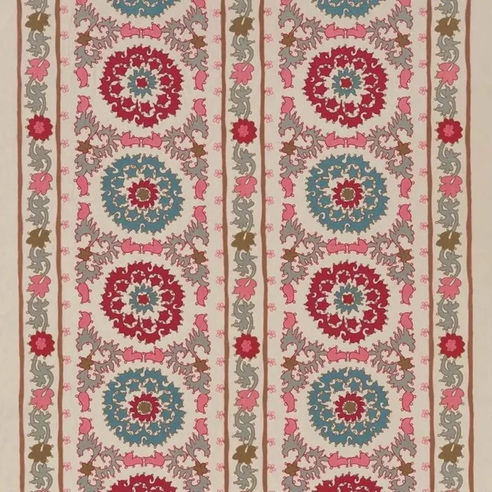 Maracanda Fabric - Red / Teal swatch