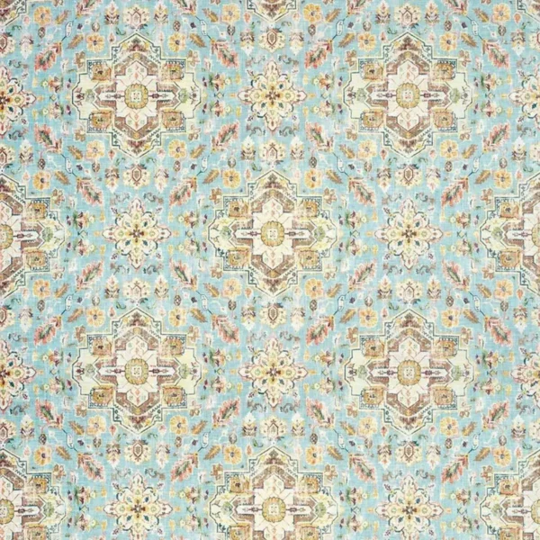 Anatolia Fabric - Duck Egg by blue misc linen fabric from Nina Campbell