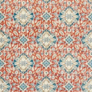 red misc linen fabric from Nina Campbell