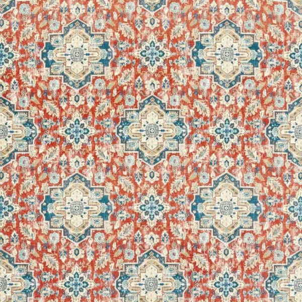 red misc linen fabric from Nina Campbell