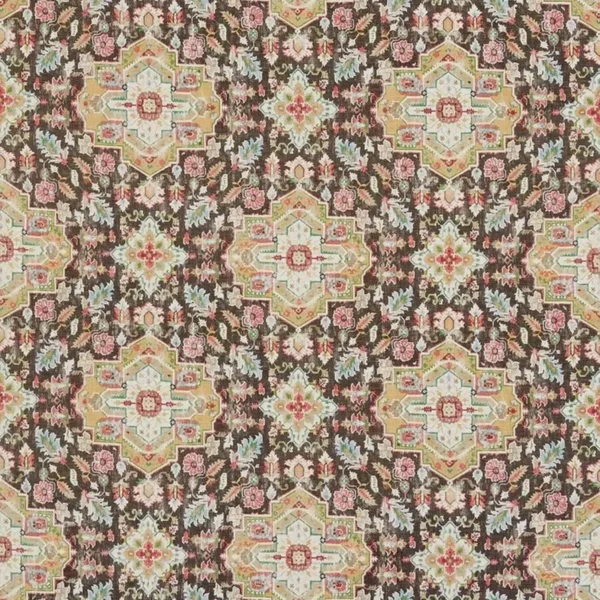 Anatolia Fabric - Chocolate by brown misc linen fabric from Nina Campbell